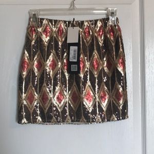 Sequin mini skirt